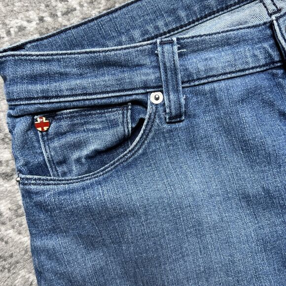 Hudson Krista Super Skinny Crop Ankle Womens Jeans Size 30 Medium Wash - Picture 2 of 13